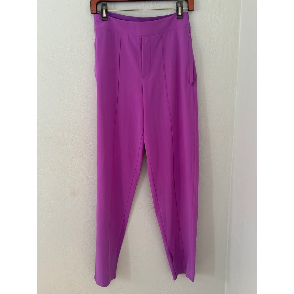 Women's Athleta  Purple Vienna Slim Zipper Front Back Pockets Pants Size 2